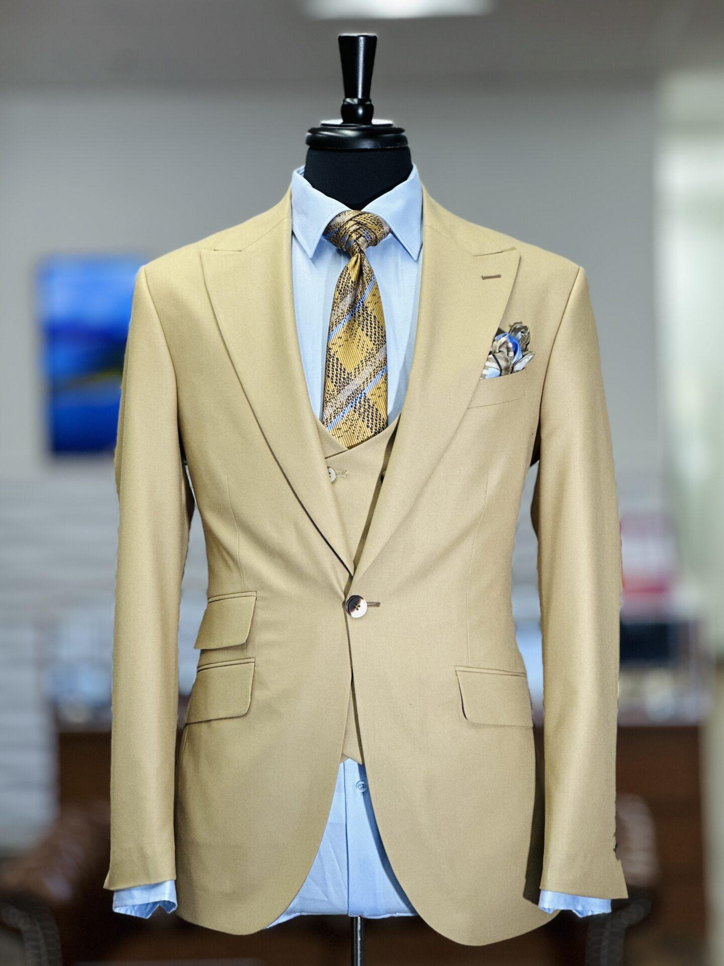 Tan Single Breasted Classic Suit (Sale)