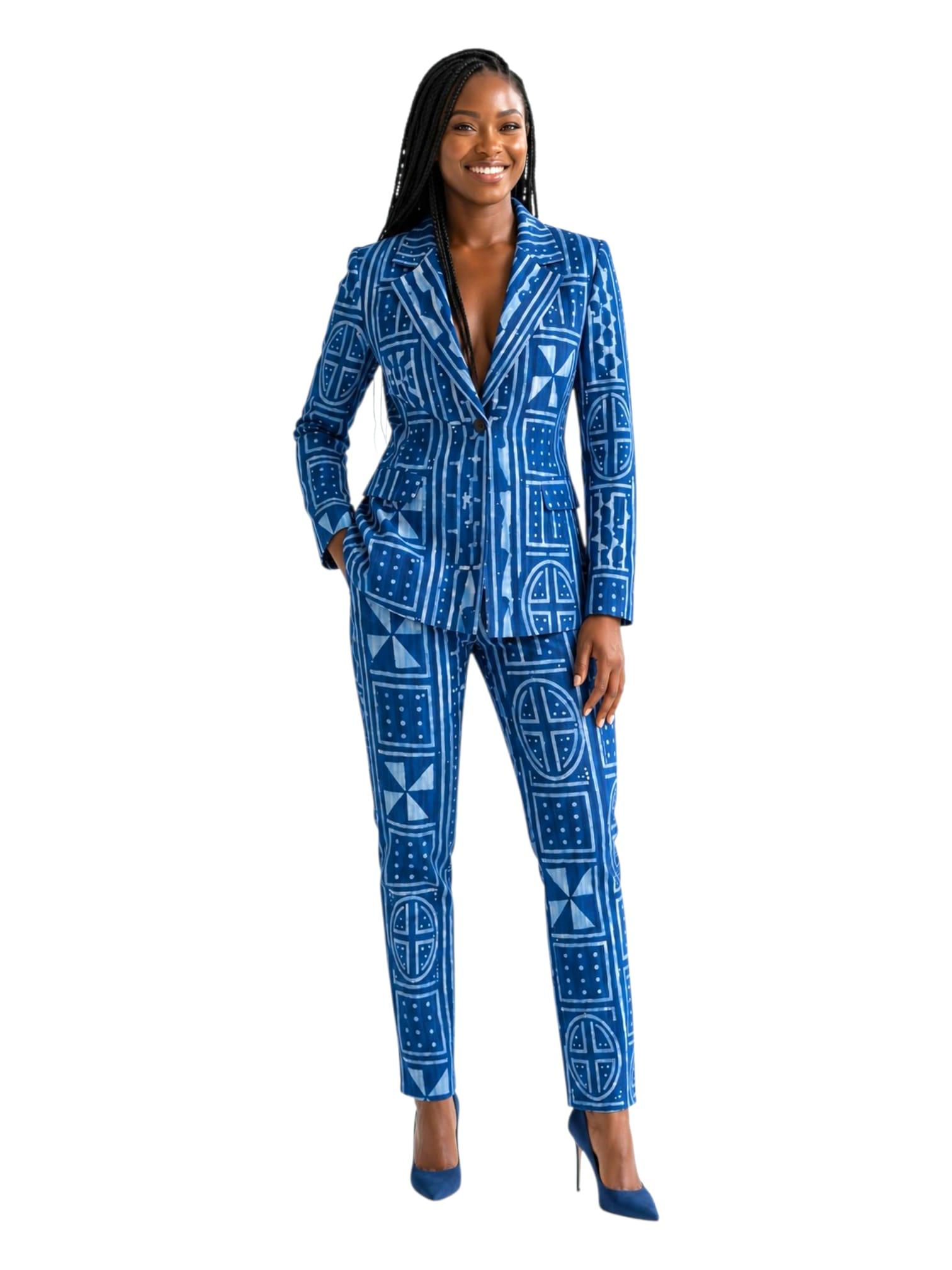 The Adire Ndop Bogolan Power Suit